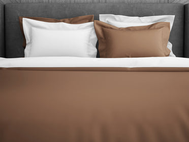 Solid Mapsuger - Light Brown 100% Cotton Double Duvet Cover - Hygro By Spaces