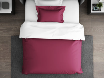 Solid Sangaria - Dark Violet 100% Cotton Single Duvet Cover - Hygro By Spaces