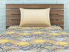 Floral Grey 100% Cotton Single Bedsheet - Atrium By Spaces