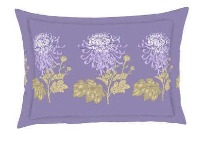 Floral Purple 100% Cotton Double Bedsheet - Atrium By Spaces