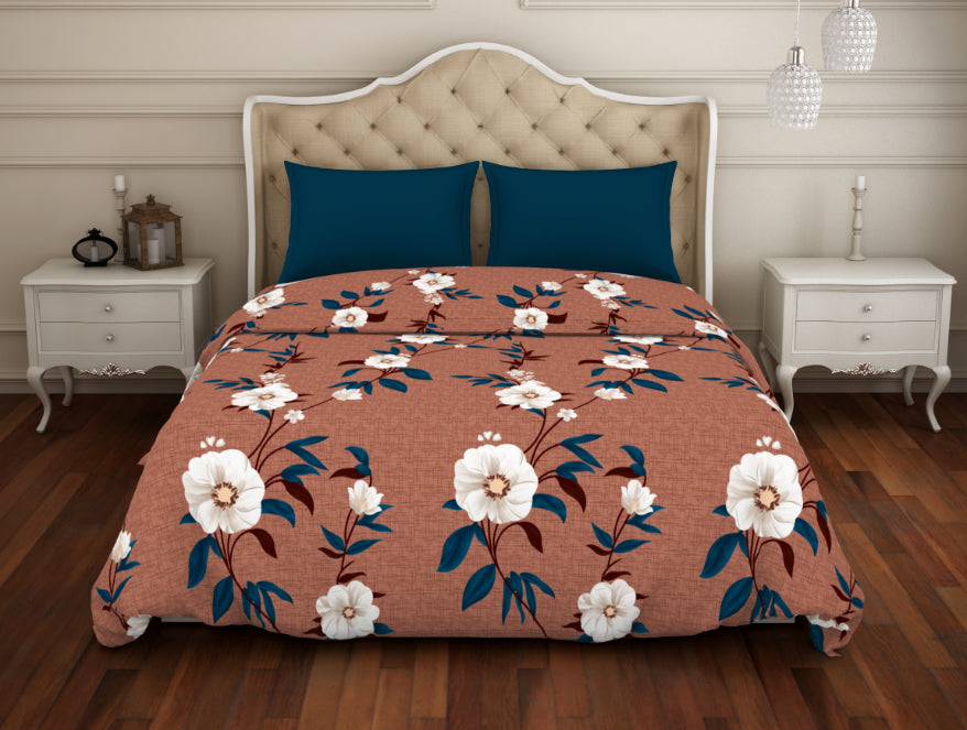 Floral Grey Polyester Double Quilt / AC Comforter - Value Quilt / AC Comforter By Welspun