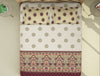 Ornate Beige 100% Cotton Double Bedsheet - Atrium Plus By Spaces