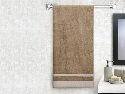 Taupe - Brown 100% Cotton Bath Towel - Hygro By Spaces