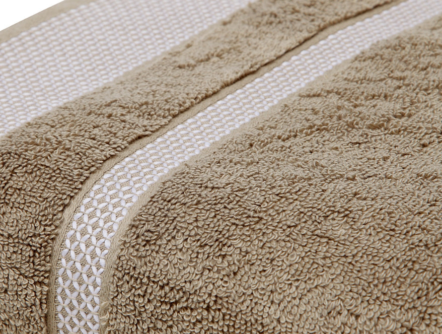 Taupe - Brown 100% Cotton Bath Towel - Hygro By Spaces