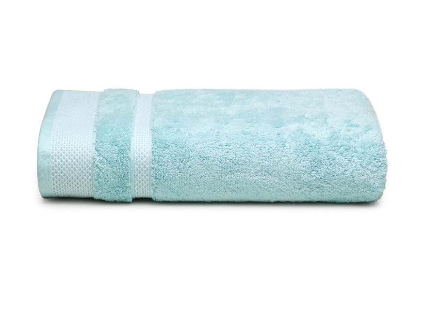 Aqua Green - Light Green 100% Cotton Bath Towel - Hygro By Spaces