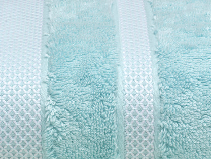 Aqua Green - Light Green 100% Cotton Bath Towel - Hygro By Spaces