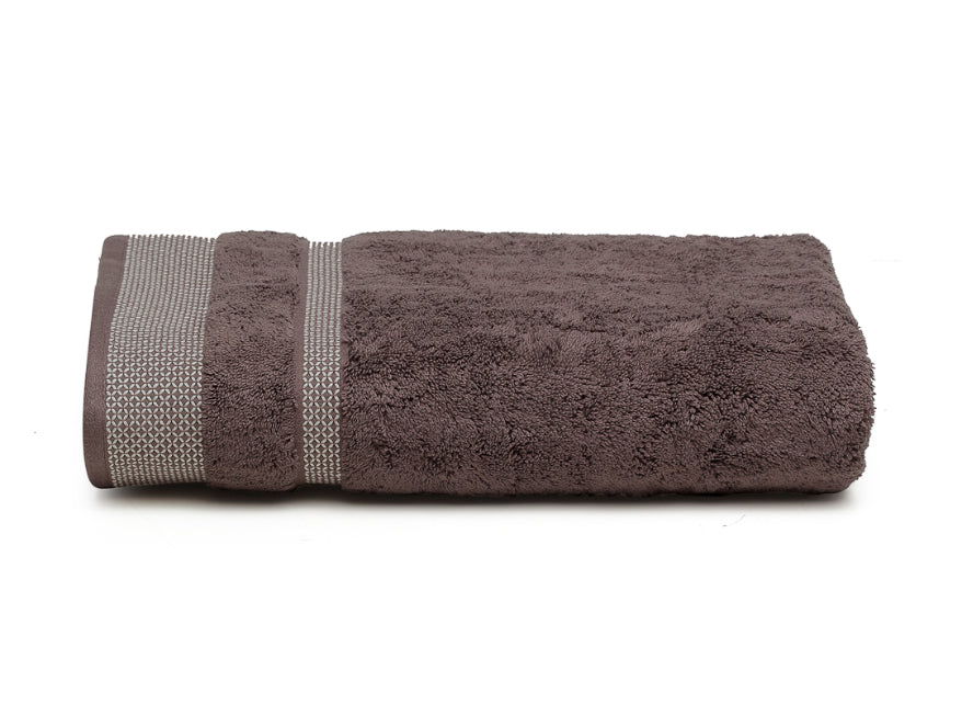 Chocolate - Dark Brown 100% Cotton Bath Towel - Hygro By Spaces