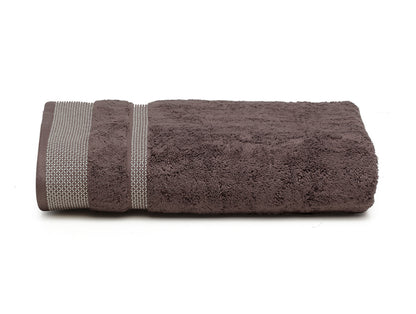 Chocolate - Dark Brown 100% Cotton Bath Towel - Hygro By Spaces