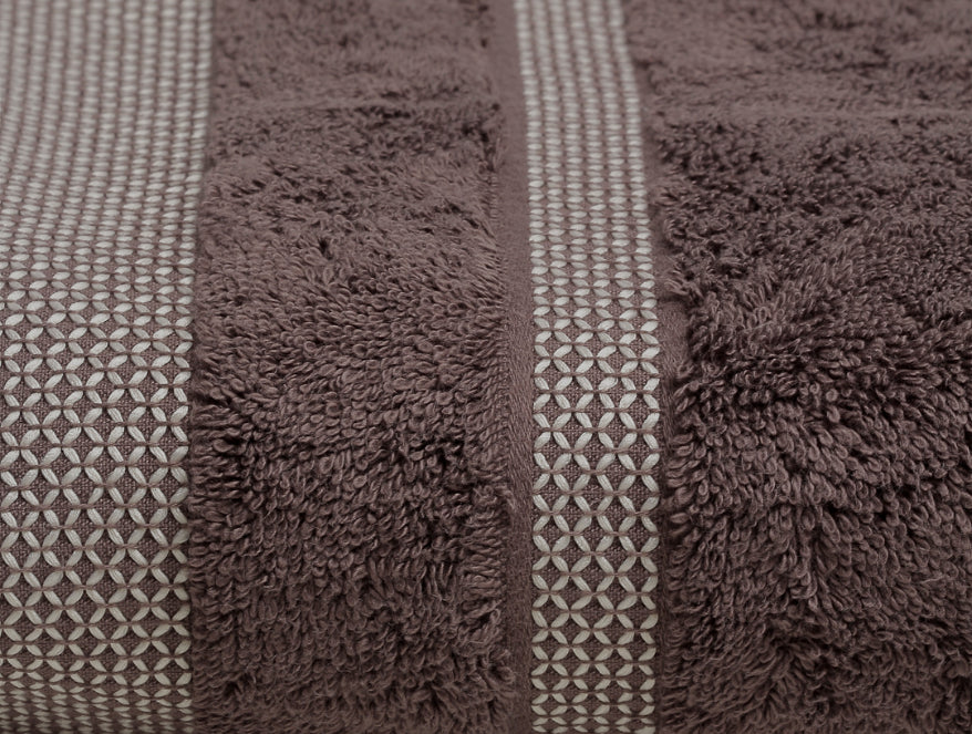 Chocolate - Dark Brown 100% Cotton Bath Towel - Hygro By Spaces