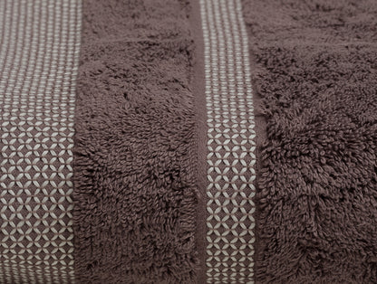Chocolate - Dark Brown 100% Cotton Bath Towel - Hygro By Spaces