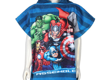 Marvel Avengers Easy Care Navy Blue 100% Cotton Poncho - By Spaces