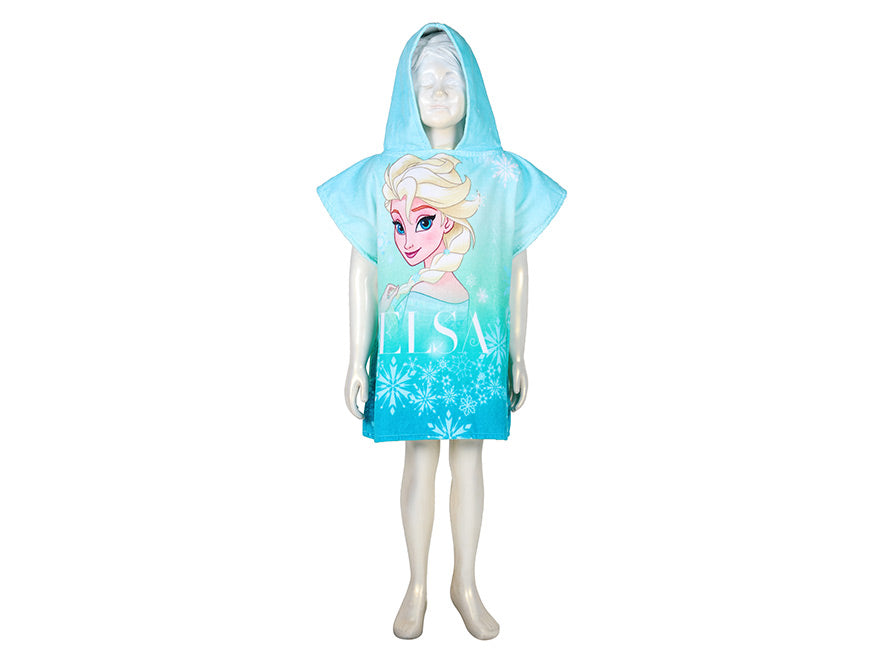 Disney Frozen Easy Care Teal 100% Cotton Poncho- By Spaces