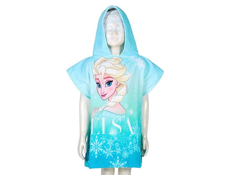 Disney Frozen Easy Care Teal 100% Cotton Poncho- By Spaces
