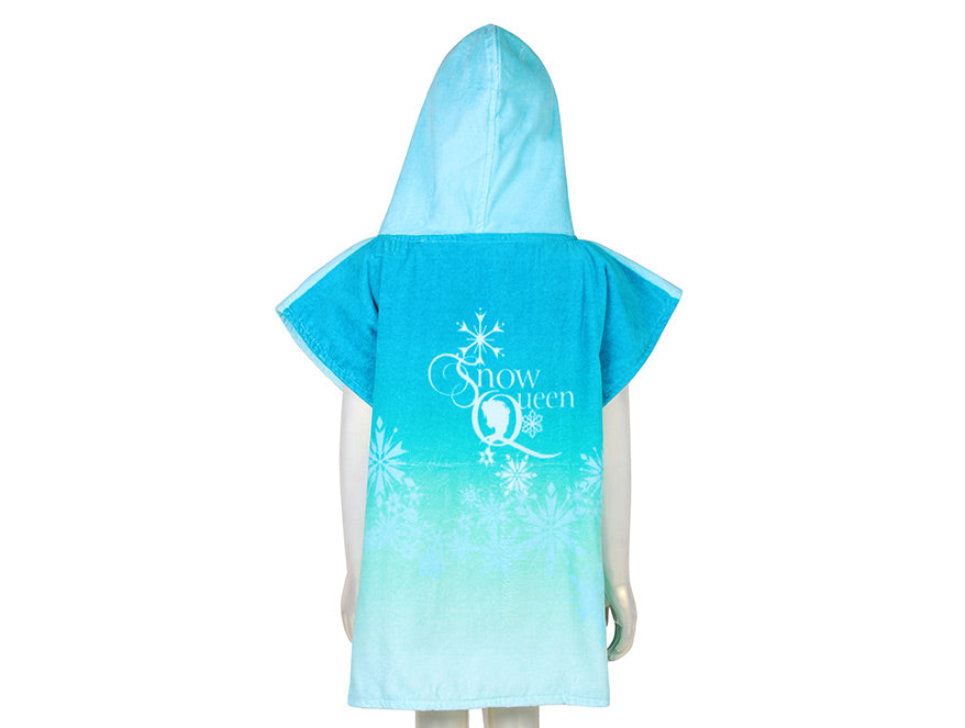 Disney Frozen Easy Care Teal 100% Cotton Poncho- By Spaces