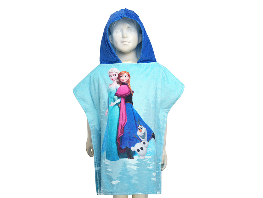 Disney Frozen Easy Care Sky Blue 100% Cotton Poncho - By Spaces