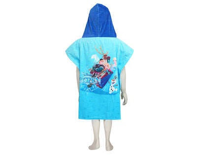Disney Frozen Easy Care Sky Blue 100% Cotton Poncho - By Spaces