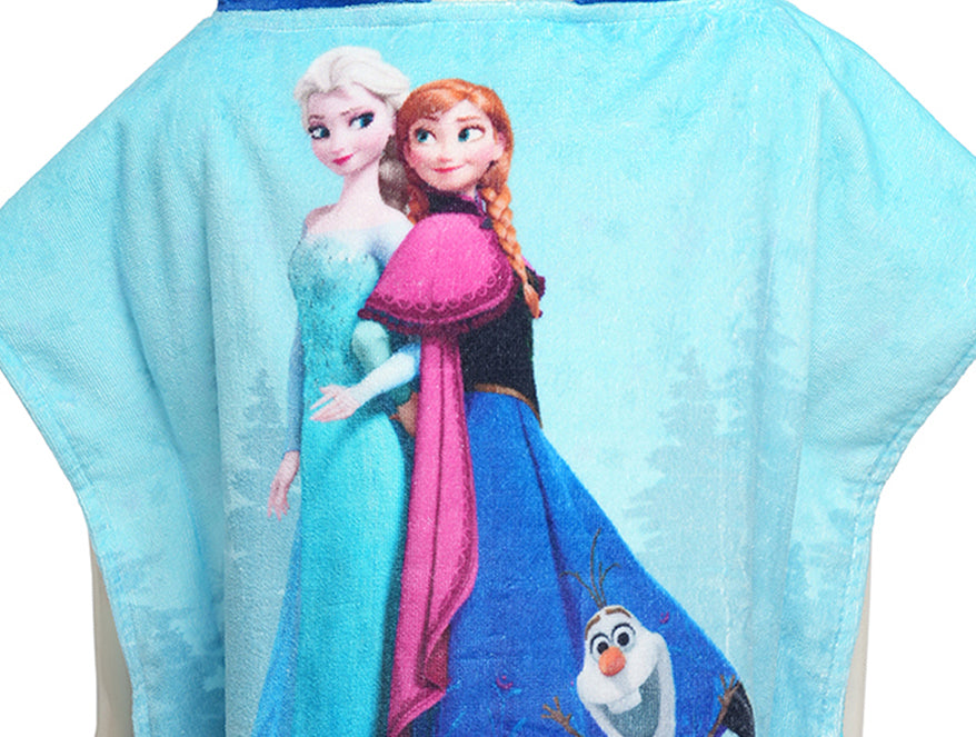 Disney Frozen Easy Care Sky Blue 100% Cotton Poncho - By Spaces
