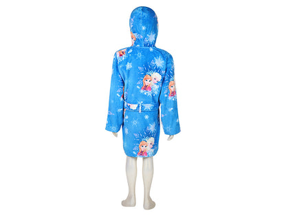 Disney Frozen Easy Care Blue 100% Cotton Small Bath Robe - By Spaces