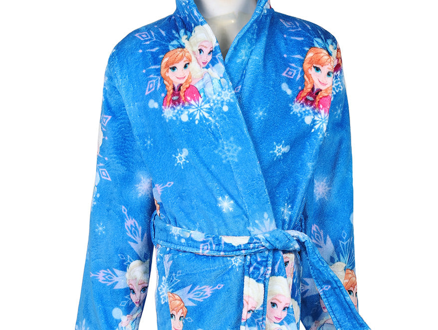 Disney Frozen Easy Care Blue 100% Cotton Small Bath Robe - By Spaces