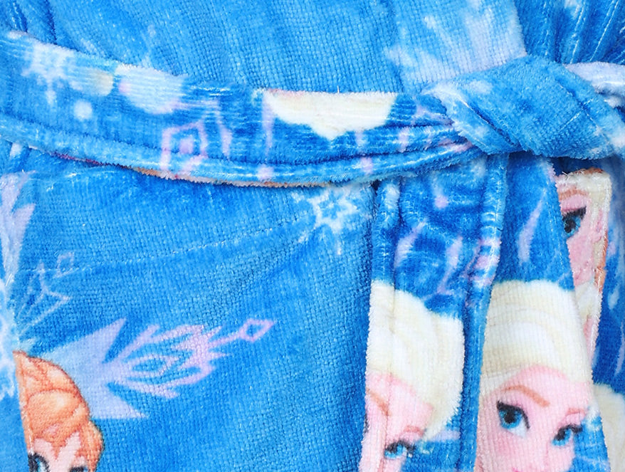 Disney Frozen Easy Care Blue 100% Cotton Small Bath Robe - By Spaces