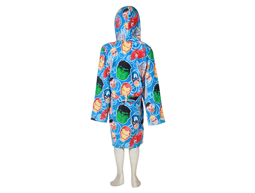 Marvel Avengers Easy Care Blue 100% Cotton Small Bath Robe - By Spaces