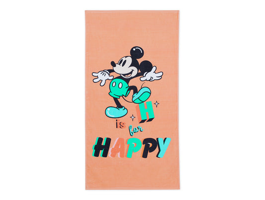 Disney Mickey 100% Cotton Bath Towel - Orange - By Spaces