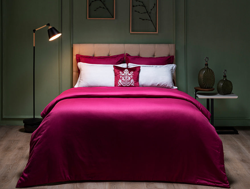 Solid Sangaria - Dark Violet 100% Cotton Bed In A Bag - Toujours By Spaces