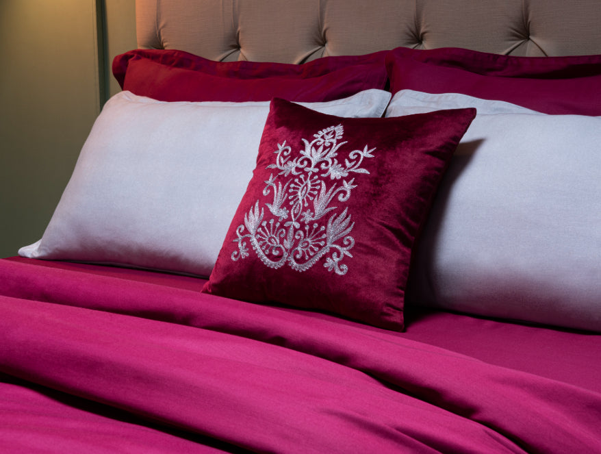 Solid Sangaria - Dark Violet 100% Cotton Bed In A Bag - Toujours By Spaces