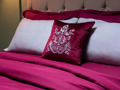 Solid Sangaria - Dark Violet 100% Cotton Bed In A Bag - Toujours By Spaces