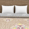 Ornate Wheat - Beige 100% Cotton Shell Double Quilt / AC Comforter - Reagalis By Spaces