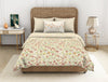 Floral Beige 100% Cotton Single Bedsheet - Bonica By Spaces