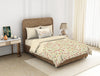 Floral Beige 100% Cotton Single Bedsheet - Bonica By Spaces