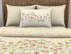 Floral Beige 100% Cotton Single Bedsheet - Bonica By Spaces