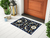 Unwinders Small Door Mat (Geometric 38Cmx57Cm)-Dark Grey