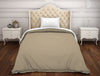 Solid Taupe/White - Brown 100% Cotton Shell Single Quilt / AC Comforter - Hygro By Spaces