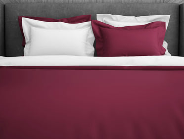Solid Sangaria - Dark Violet 100% Cotton Double Duvet Cover - Hygro By Spaces