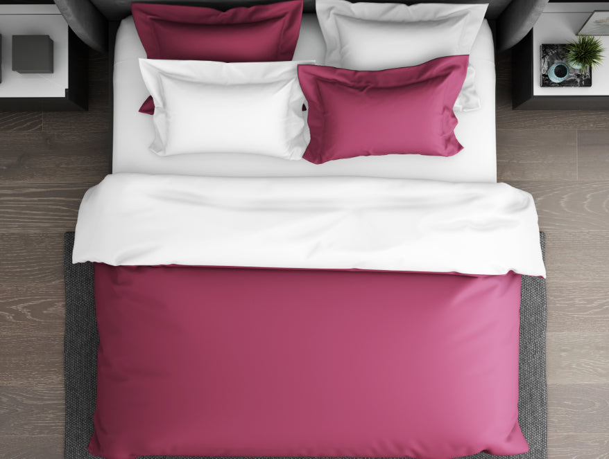Solid Sangaria - Dark Violet 100% Cotton Double Duvet Cover - Hygro By Spaces