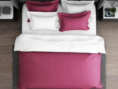 Solid Sangaria - Dark Violet 100% Cotton Double Duvet Cover - Hygro By Spaces