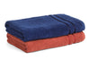 Red/Midnight Bl 2 Piece 100% Cotton Bath Towel Set - Atrium By Spaces