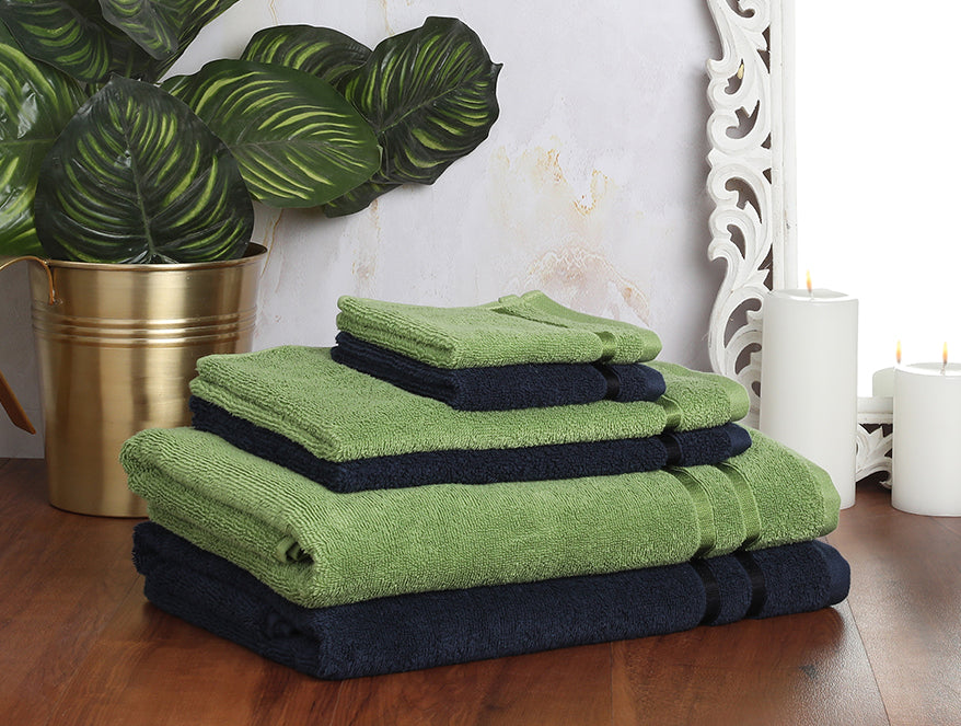 Emerald green discount bath towel set