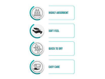 Mustard/Chocola 4 Piece 100% Cotton Hand Towel Set - Atrium By Spaces