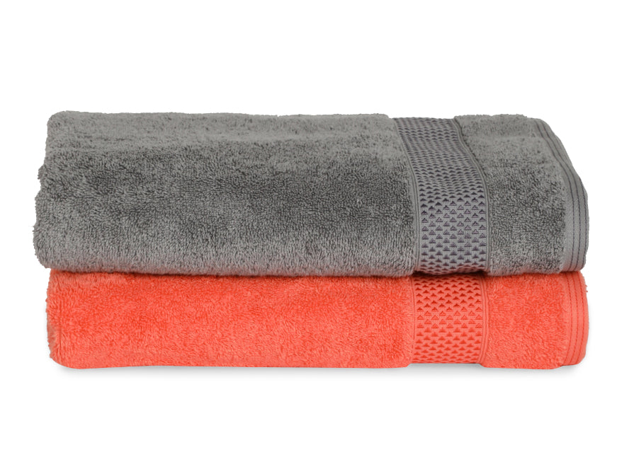 Grape Fruit/Gun 2 Piece 100% Cotton Bath Towel Set - Atrium Plus By Spaces