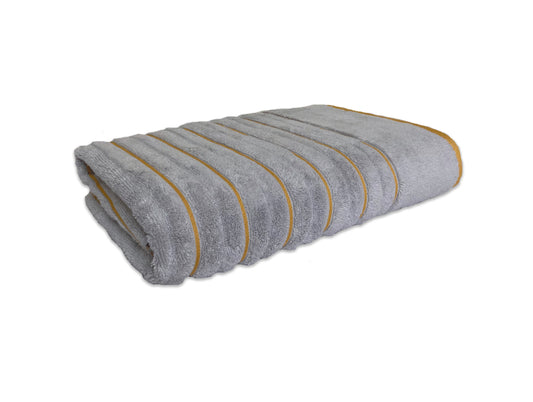 Silver/Fire - Silver 100% Cotton Bath Towel - Exotica By Spaces