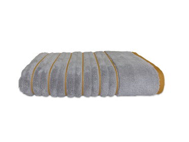 Silver/Fire - Silver 100% Cotton Bath Towel - Exotica By Spaces