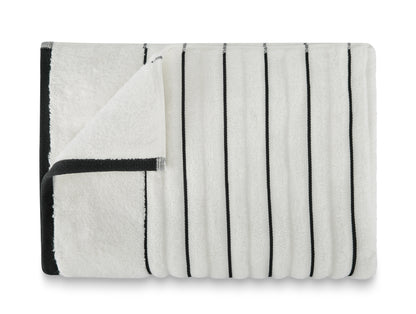 White/Ash - White 100% Cotton Bath Towel - Exotica By Spaces