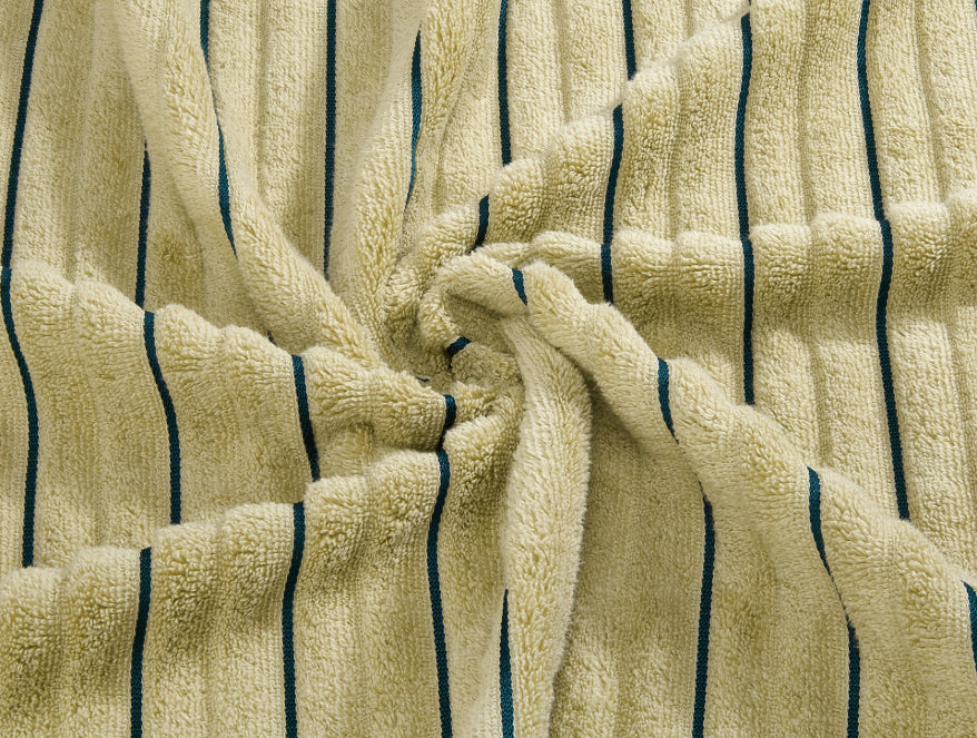 Desert/Teal - Light Brown 100% Cotton Bath Towel - Exotica By Spaces