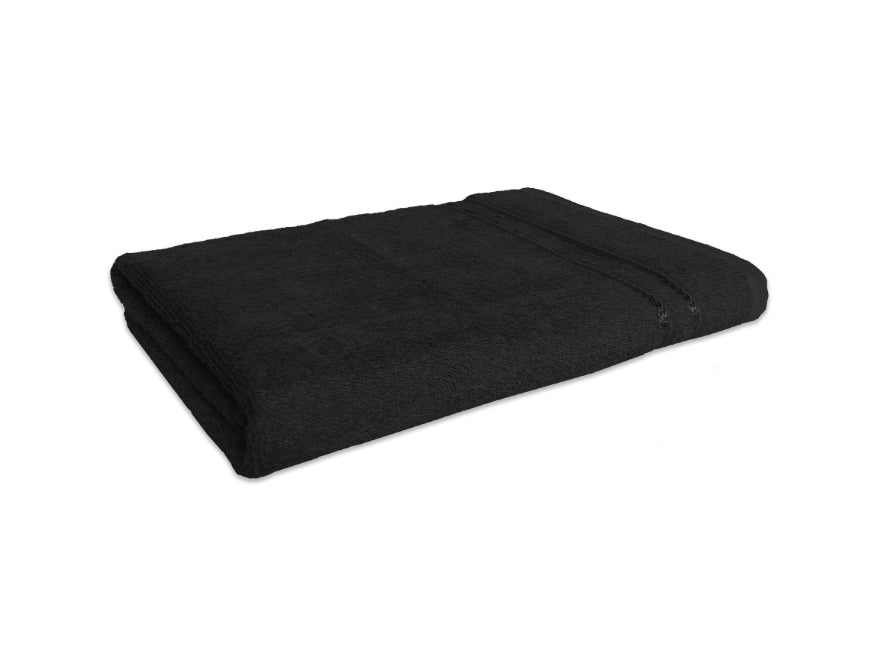 Welspun 100% Cotton Bath Towel Quick Dry High Absorbency Attractive Border  380 Gsm Black Cotton Towels For Bath 