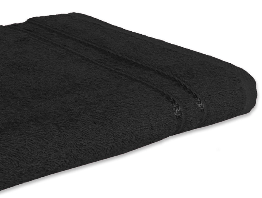 Welspun 100% Cotton Bath Towel Quick Dry High Absorbency Attractive Border  380 Gsm Black Cotton Towels For Bath 