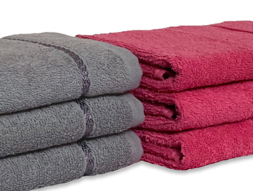 Coral/Grey 6 Piece 100% Cotton Hand Towel Set - Seasons Best Qd By Spaces