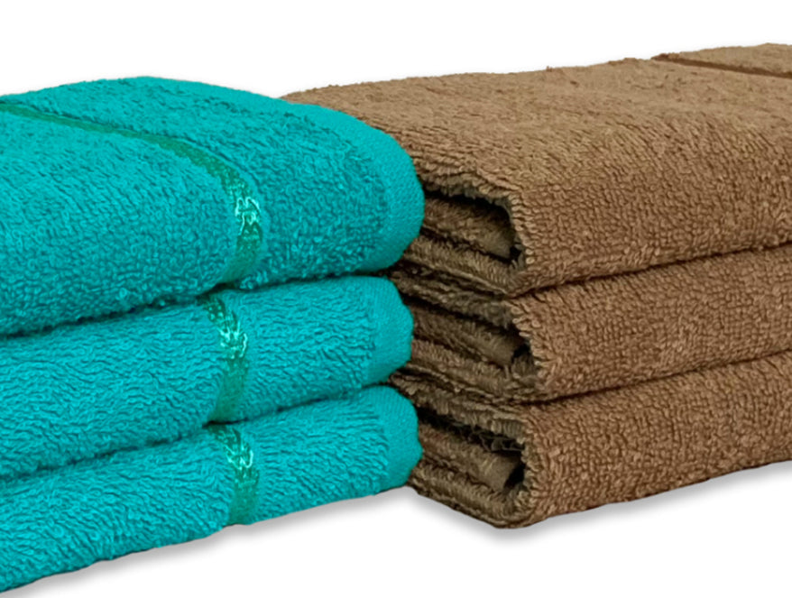 Sea Green/Tan 6 Piece 100% Cotton Hand Towel Set - Seasons Best Qd By Spaces